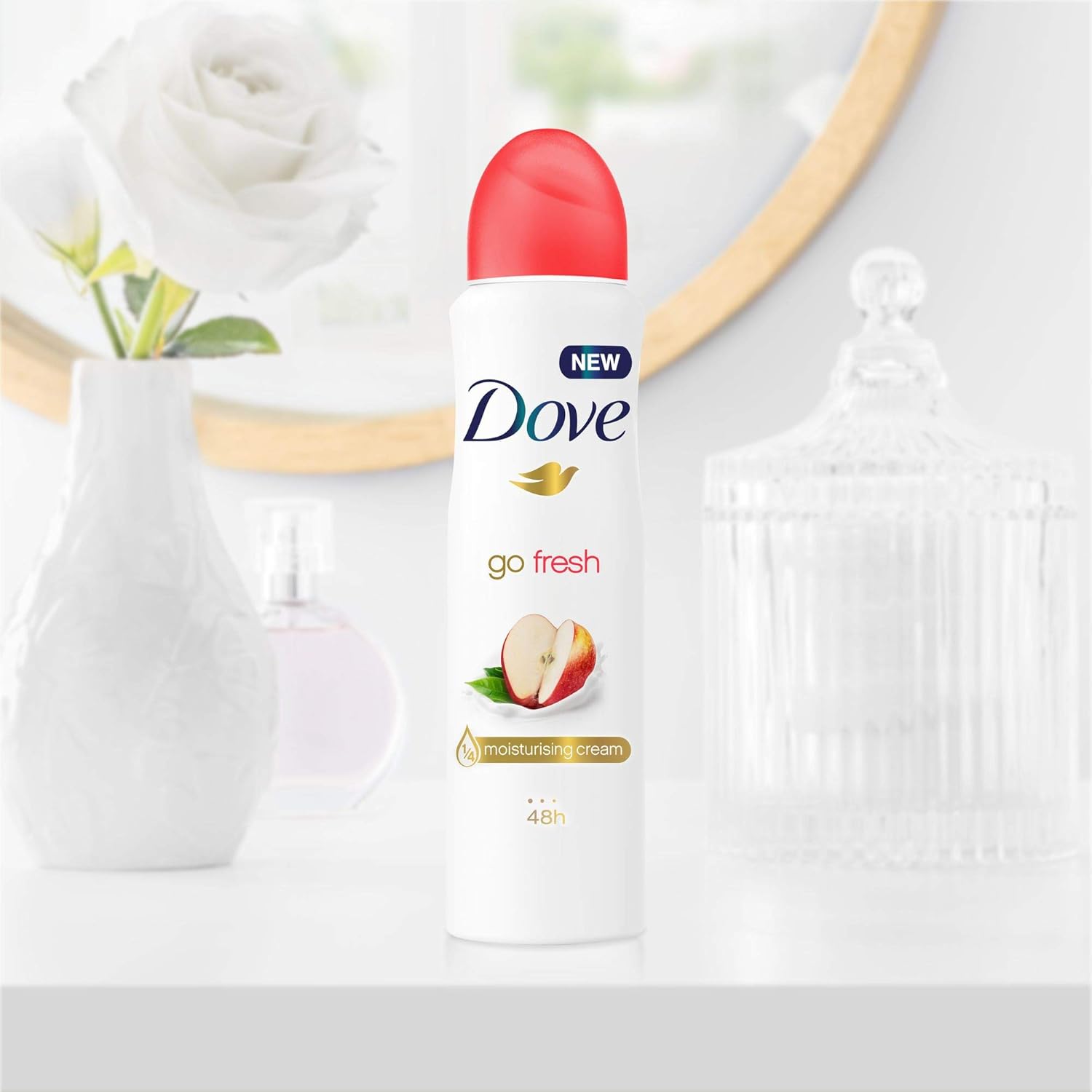 اسپری ضدتعریق زنانه داو Go Fresh با رایحه سیب و چای سفید حجم ۱۵۰ میلیلیتر