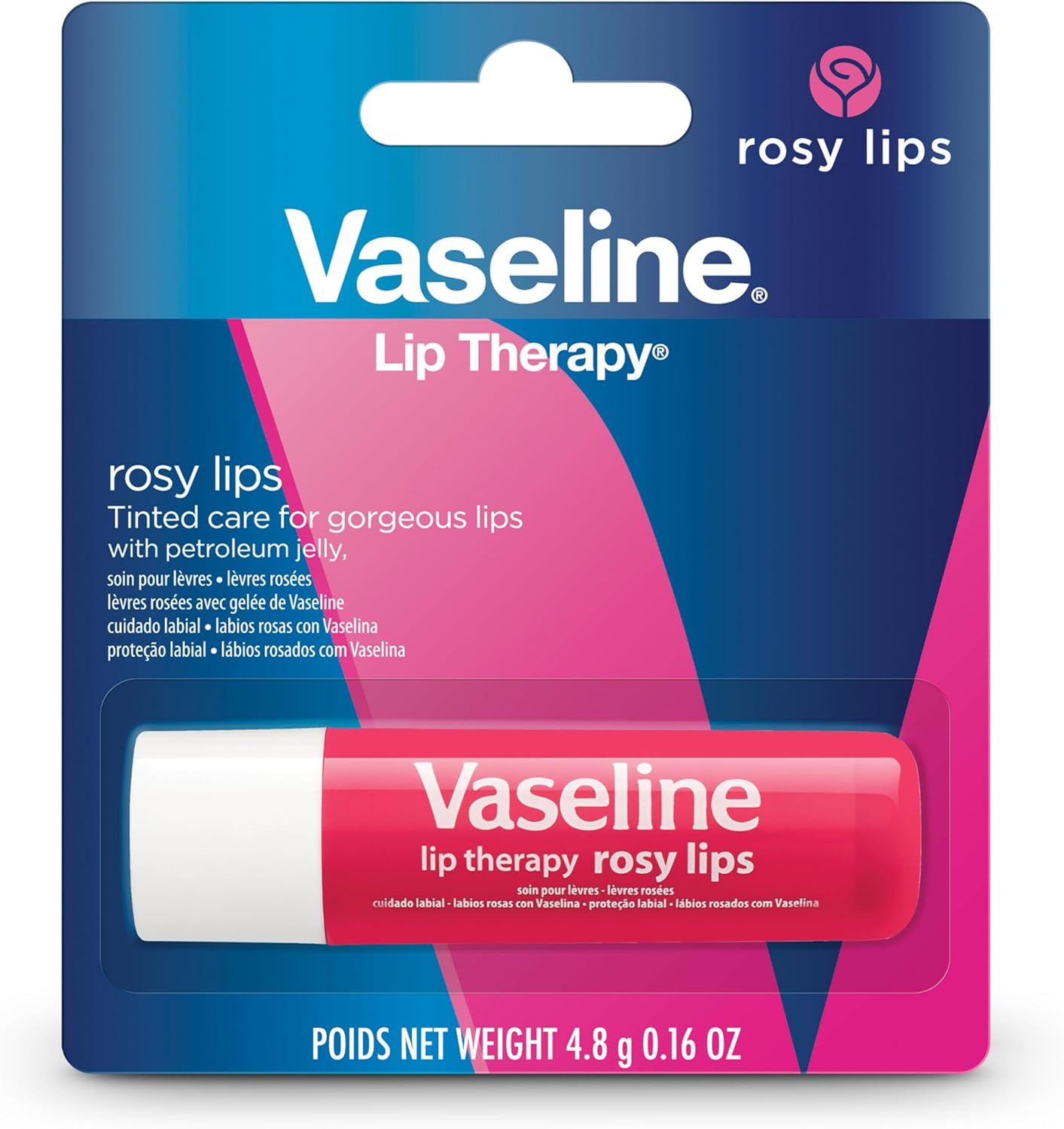 بالم لب وازلین Lip Therapy Rosy Lips وزن ۴.۸ گرم