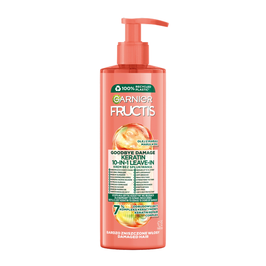 نمای جلو کرم مو بدون آبکشی Garnier Fructis Goodbye Damage 10-in-1
